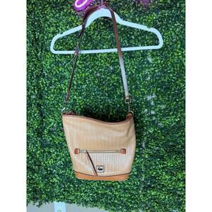 Dooney & Bourke Tan Leather Bucket Bag
